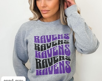 Sudadera de fútbol de Baltimore, camiseta de fútbol de los Ravens, sudadera retro para mujer, sudadera para fanático de los Ravens, regalo para hombre de los Ravens, camiseta del día del juego, camiseta retro de Baltimore