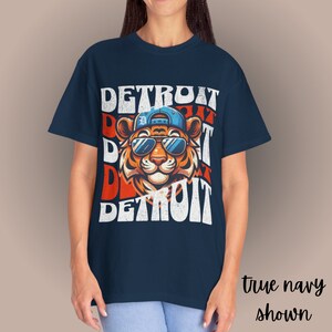 Detroit Baseball T-Shirt, Tigers Baseball Shirt, Retro Tigers Baseball Gift for Fan, Vintage Detroit Tshirt, Gameday Baseball Crewneck Shirt image 6