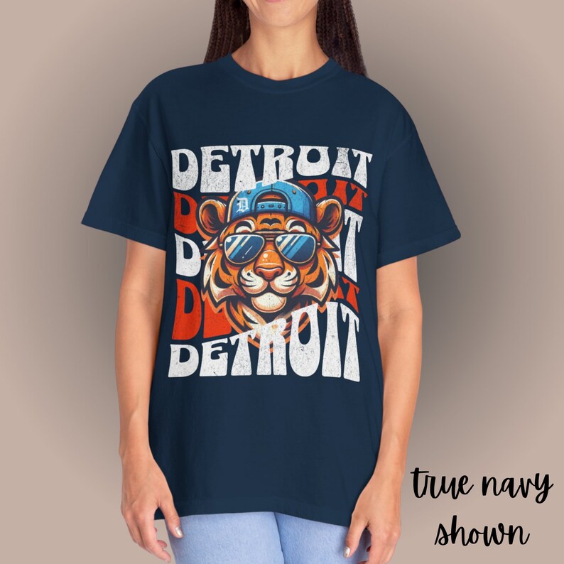 Detroit Baseball T-Shirt, Tigers Baseball Shirt, Retro Tigers Baseball Gift for Fan, Vintage Detroit Tshirt, Gameday Baseball Crewneck Shirt image 6