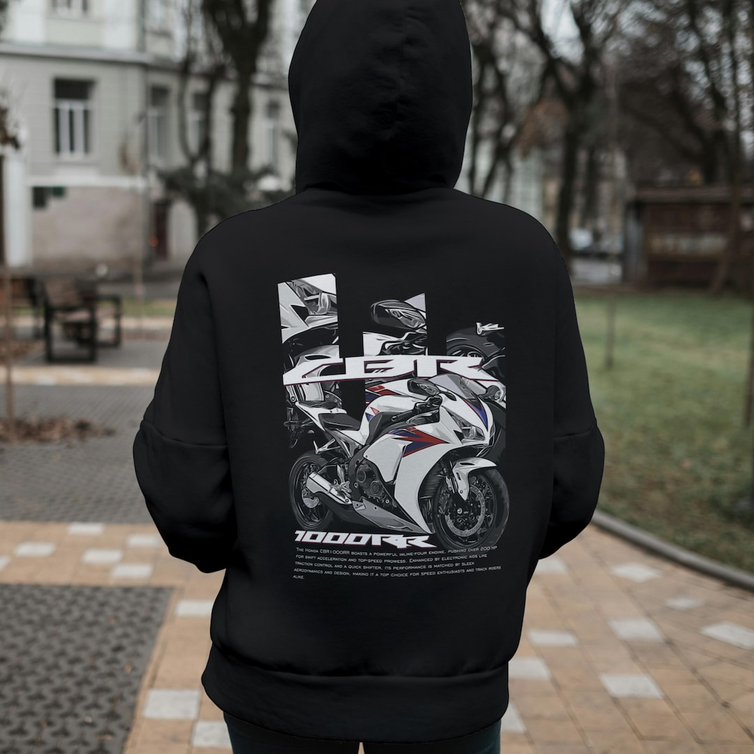 Motorrad Hoodie Mit Racer-Design – Biker Pullover Für Männer | Coole Rückseite, Klassischer Schnitt