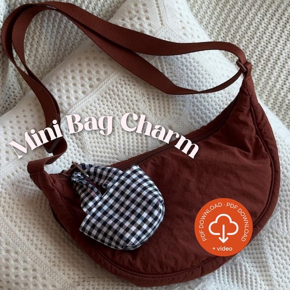 Bag Charm Sewing Beginner-friendly Mini Tote Bag Charm PDF Sewing Pattern For Airpods Case  With Video Tutorial Canada