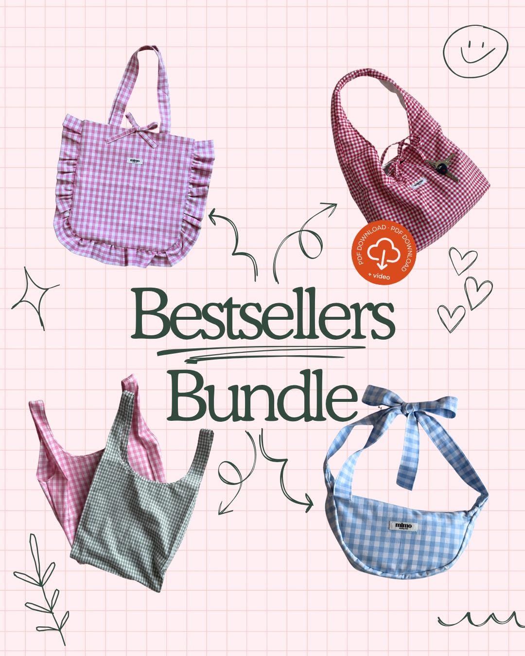 Beginner-friendly PDF Sewing Pattern Bundle: 4 Bestselling Download ...