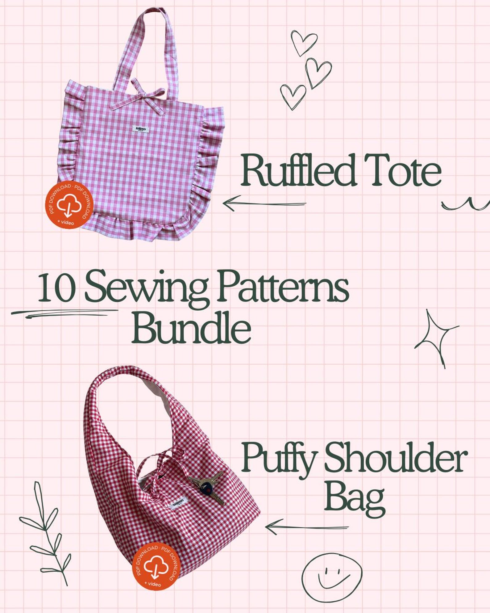 Beginner-friendly PDF Sewing Pattern Bundle: 10 Digital Download ...