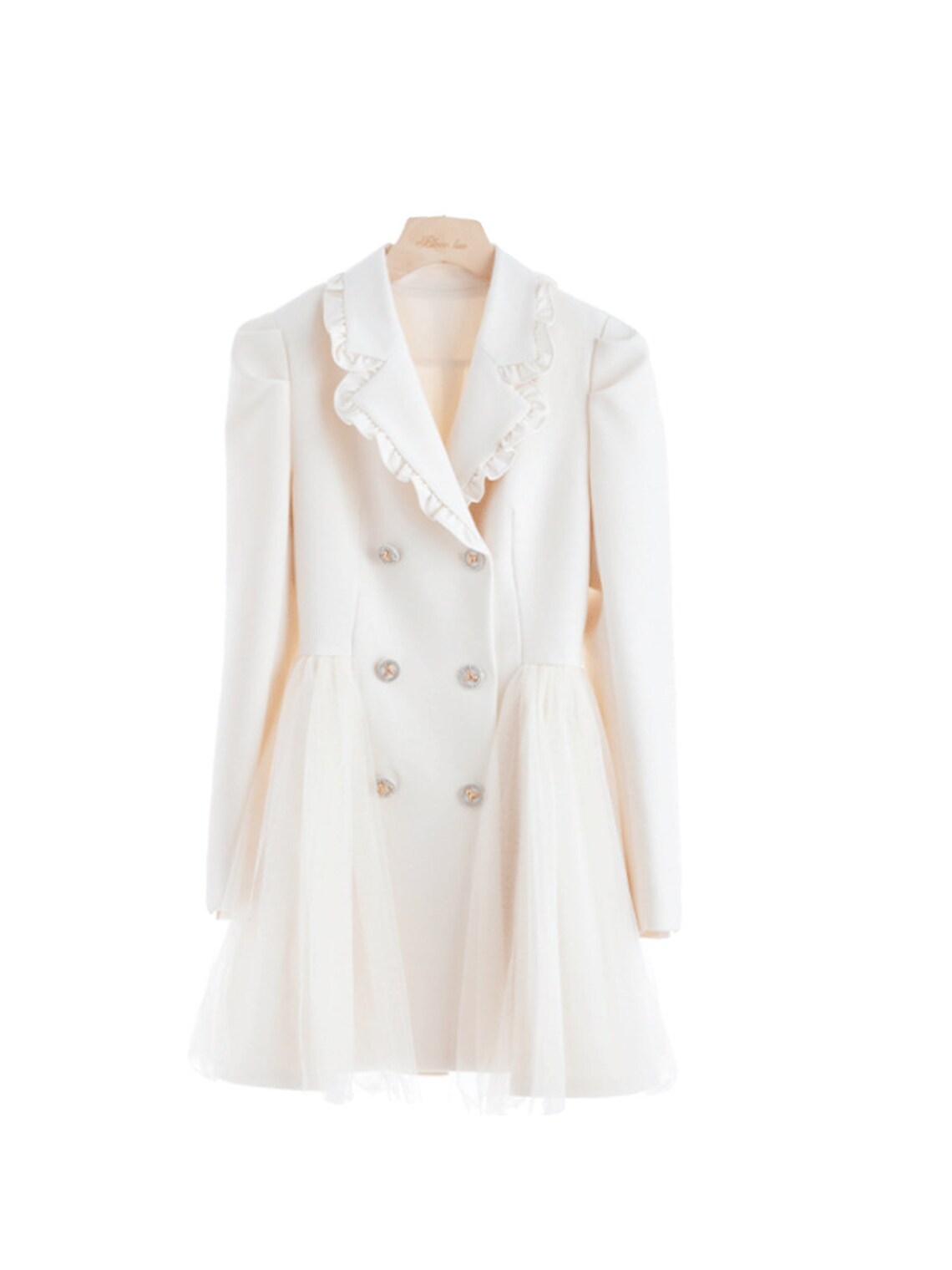 White Jacket Dress Waist up Short Skirt Jacket Dress Classy Dress ...