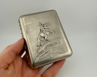 Vintage USSR Cigarette Case Metal