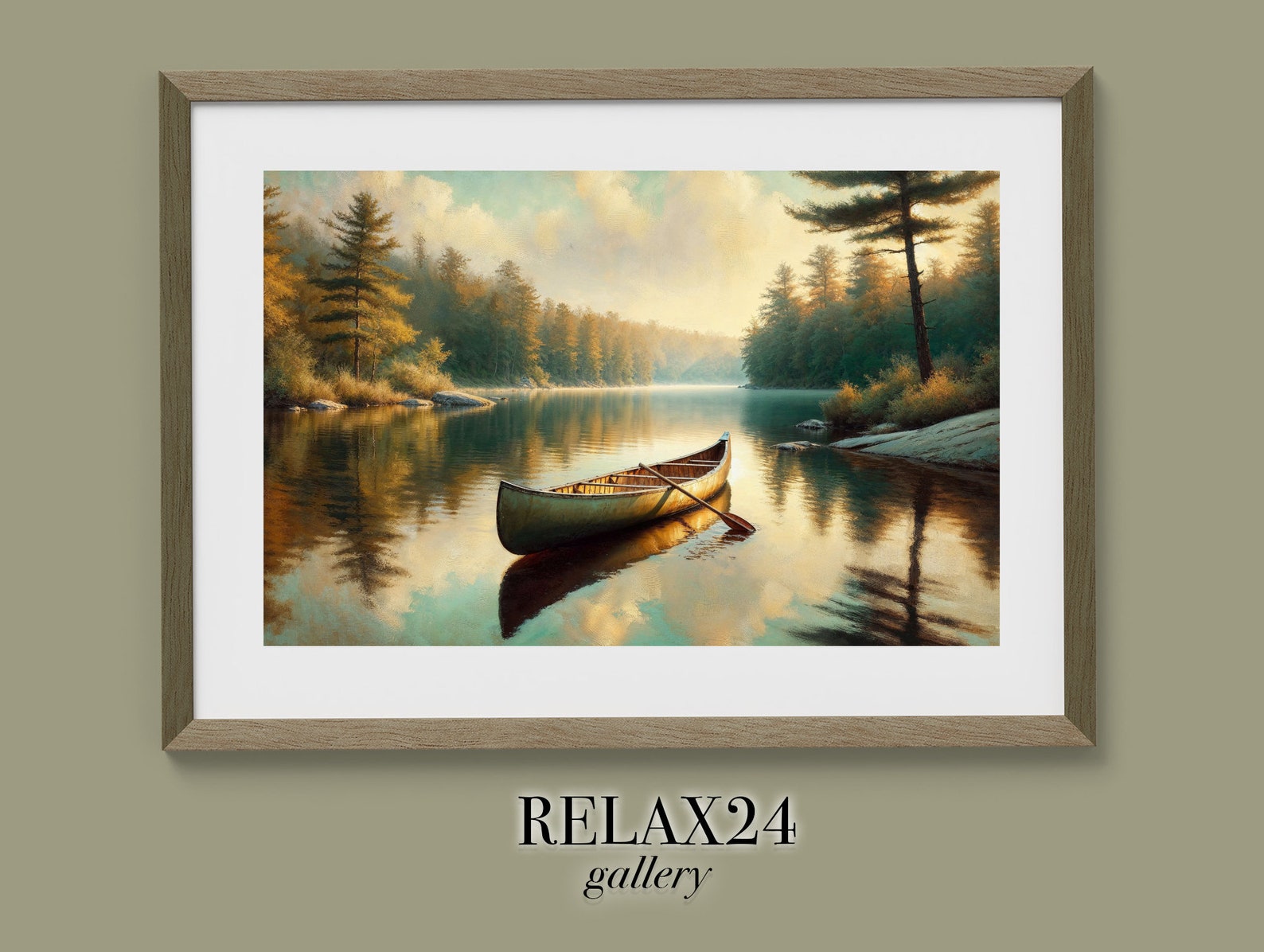 Canoe Still PRINTABLE Digital Download Vintage Nature Decor Wall Art Thoreau's Walden Relax24 ...