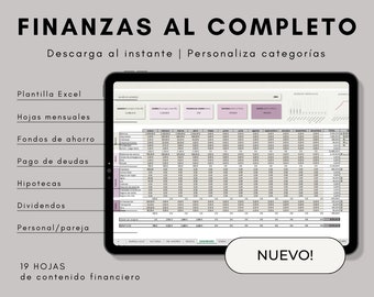 Tu plantilla de finanzas personales más completa! Organiza tu presupuesto personal y familiar, ingresos, facturas, ahorro e inversión.