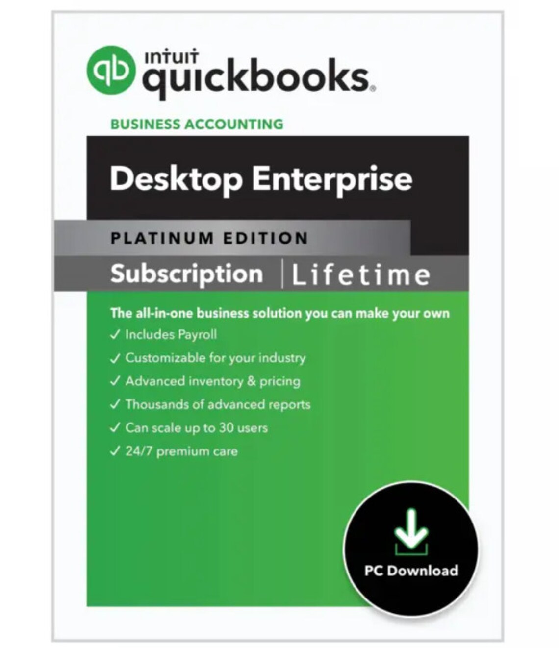 Quickbooks Enterprise 2024 for Windows Lifetime Etsy