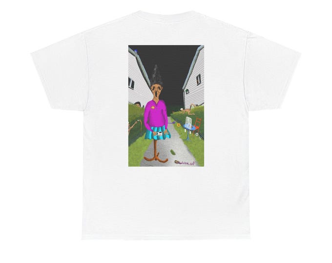 Unisex Regular fit Heavy Cotton T-Shirt Latera Art Dreamcore Weirdcore Horror