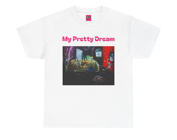 Unisex Regular fit Heavy Cotton T-Shirt Latera Art Dreamcore Weirdcore Horror