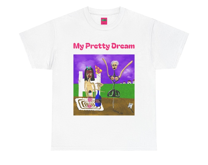 Unisex Regular fit Heavy Cotton T-Shirt Latera Art Dreamcore Weirdcore Horror
