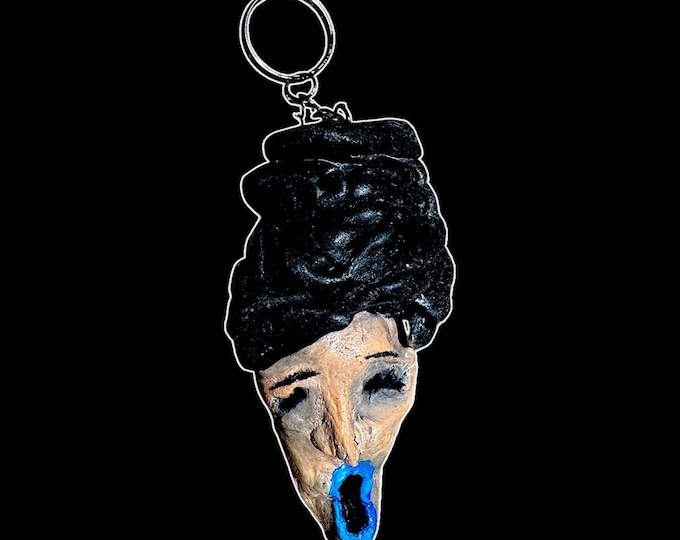Figure Pendant chain Latera Art My Pretty Dream horror surreal dreamcore weirdcore creepy handmade