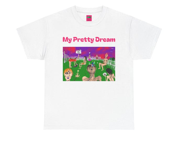Unisex Regular fit Heavy Cotton T-Shirt Latera Art Dreamcore Weirdcore Horror