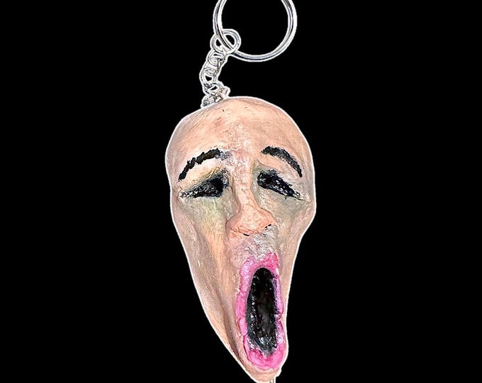 Figure Pendant chain Latera Art My Pretty Dream horror surreal dreamcore weirdcore creepy handmade