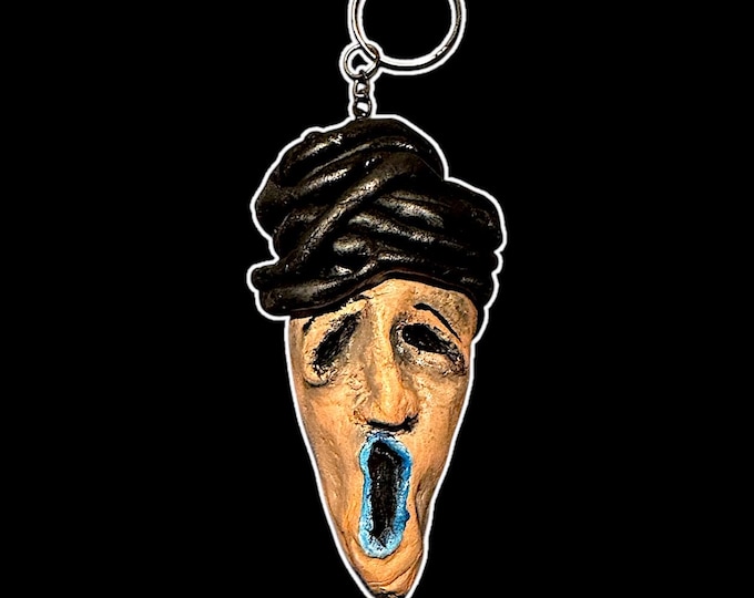 Figure Pendant chain Latera Art My Pretty Dream horror surreal dreamcore weirdcore creepy handmade