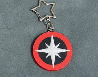 Stray Kids Logo Mini Keychain | Red & Black K-Pop Charm with Star Clip
