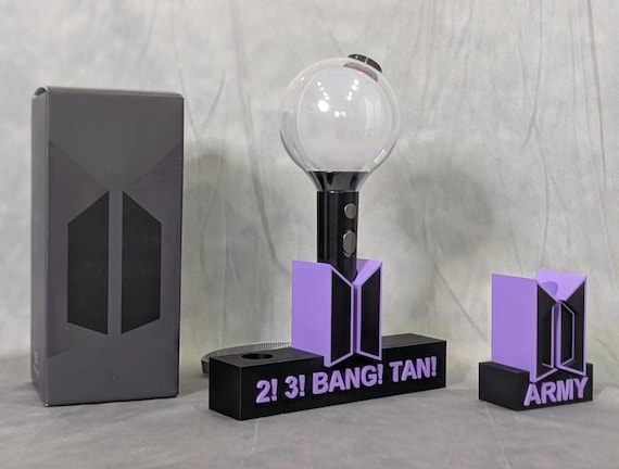 BTS ARMY Bomb Light Stick Stand: Kpop Photo Card & Battery Holder