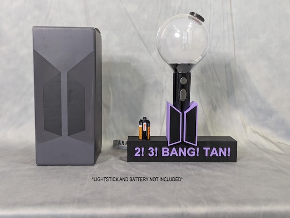 BTS ARMY Bomb Light Stick Stand: Kpop Photo Card & Battery Holder