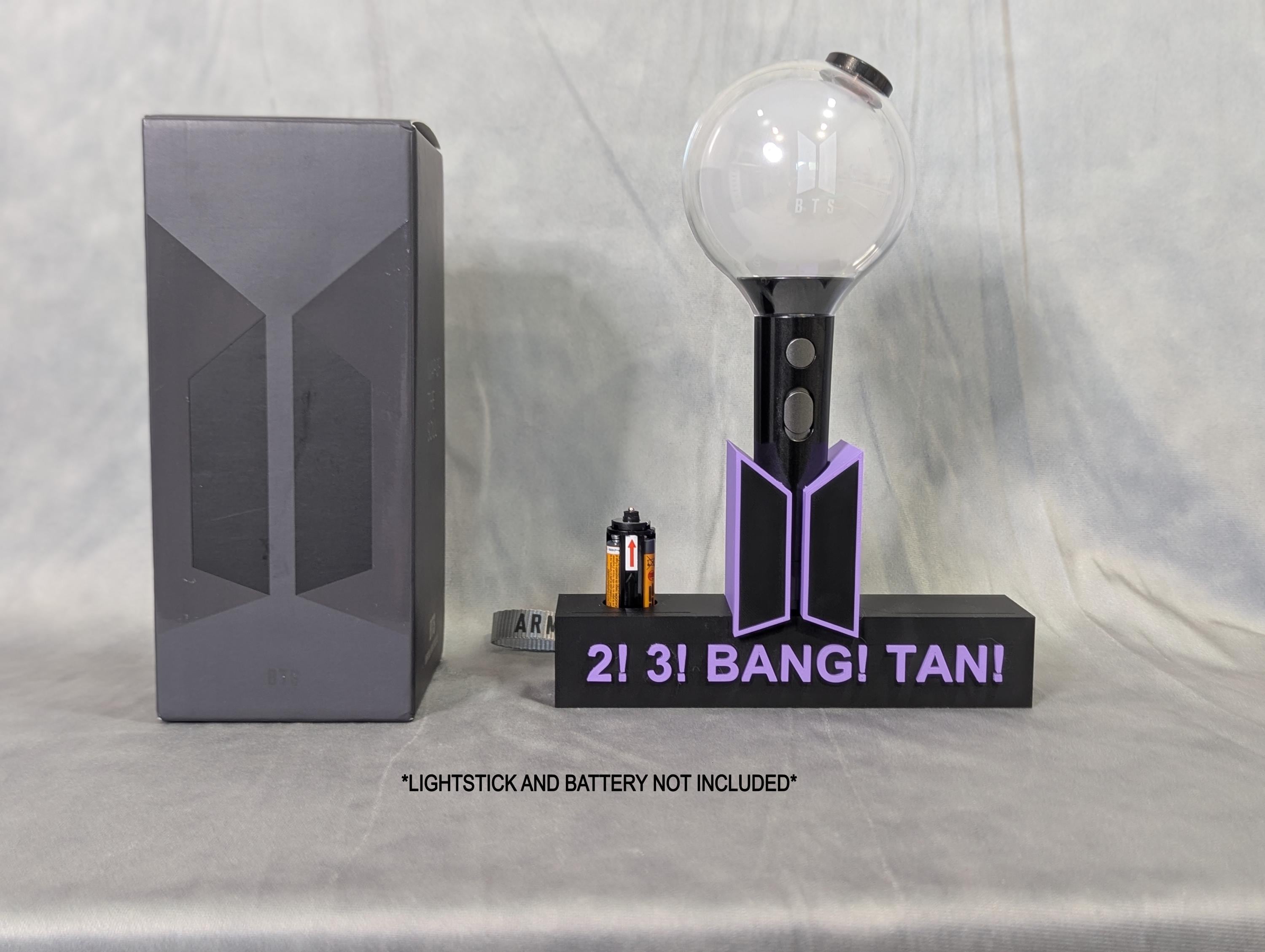 BTS ARMY Bomb Light Stick Stand: Kpop Photo Card & Battery Holder