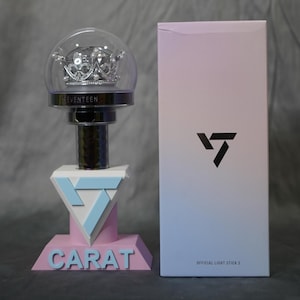 Seventeen V3 Caratbong Lightstick Stand | SVT Lightstick Display Holder | Kpop Merch Organizer for CARAT | Seventeen Desk Display