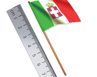 Italian Flag (WW2) 1:32 Scale Toy Soldier Flag of Imperial Italy (Width 3.8cm / Pole Height 8cm)