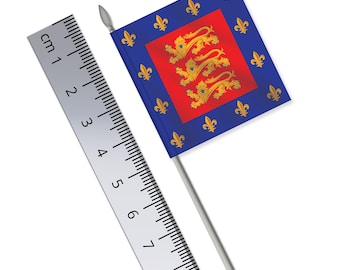 Banner of the Earl of Huntingdon, Battle of Agincourt (Vinyl) 1:32 Scale TOY Britains Deetail Style (Width 38mm / Pole Height 93mm)