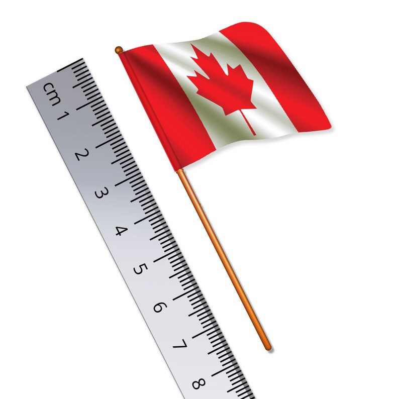 Canadian Flag 1:32 Scale Toy Soldier Flag of Canada (width 3.8cm / Pole ...