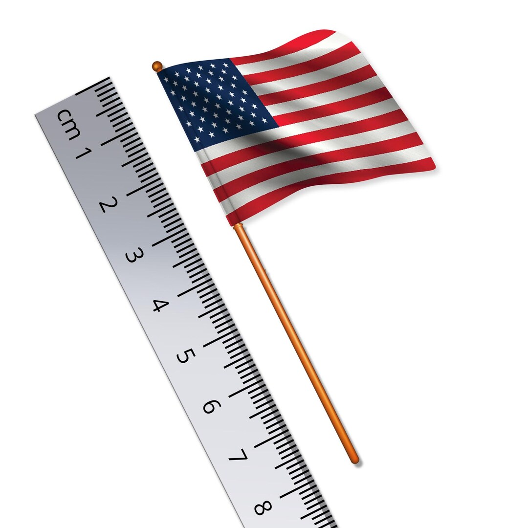 US / American Flag 1:32 Scale Toy Soldier Flag of USA (width 3.8cm ...