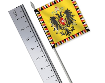 Empire of Austria Flag of the Napoleonic Wars (Vinyl) 1:32 Scale TOY Britains Deetail Style (Width 38mm / Pole Height 93mm)