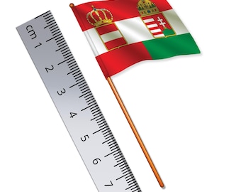 Austria-Hungary Flag (WW1) 1:32 Scale Toy Soldier Flag of Austria-Hungary (Width 3.8cm / Pole Height 8cm)