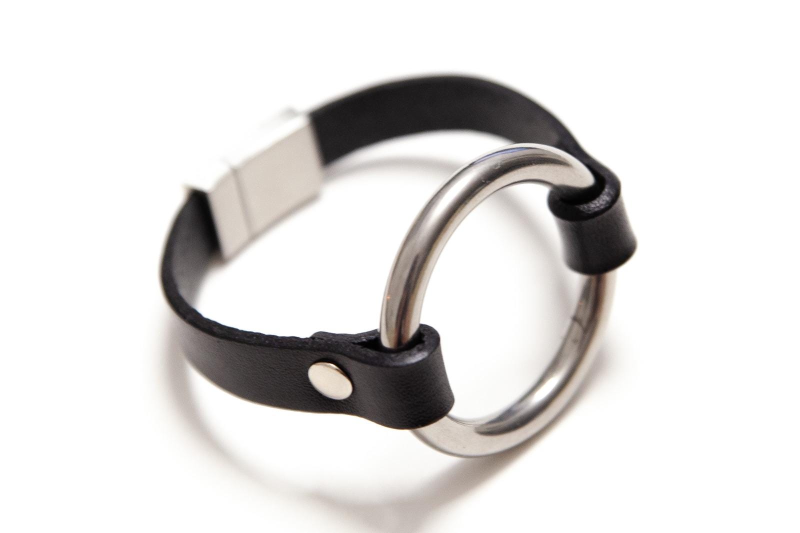 【2plan】23FW★ [MADE] 019 Woven O-ring bracelet Leather O-ring Bracelet With Magnetic Stainless Steel Clasp