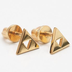 Triforce Stud earrings Legend of Zelda Earrings Silver 925