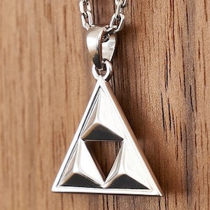 Triforce Pendant Zelda Necklace Jewelry Sterling Silver Zelda Birthday gifts for geek video games