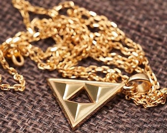 Triforce necklace Sterling silver 925 The Legend of Zelda necklace Nintendo lovers jewelry