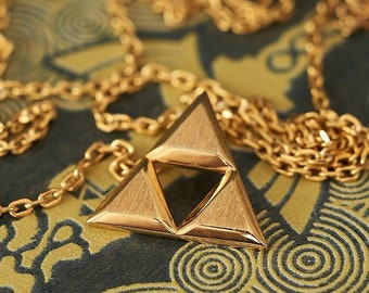Triforce necklace Legend of Zelda Necklace 925 Sterling Silver Gold plated