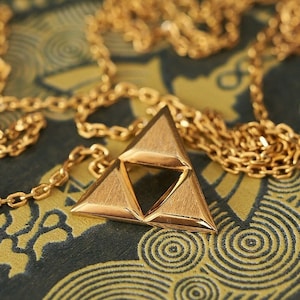 Triforce necklace Legend of Zelda Necklace 925 Sterling Silver Gold plated