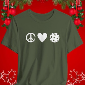 Peace Love Pickleball T-Shirt | Holiday Gift