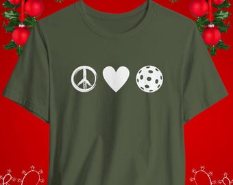 Camiseta Peace Love Pickleball / Regalo navideño