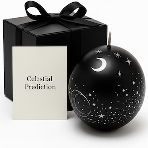 Celestial Sphere Candle | Personalized Birth Date Prediction, Moon & Stars