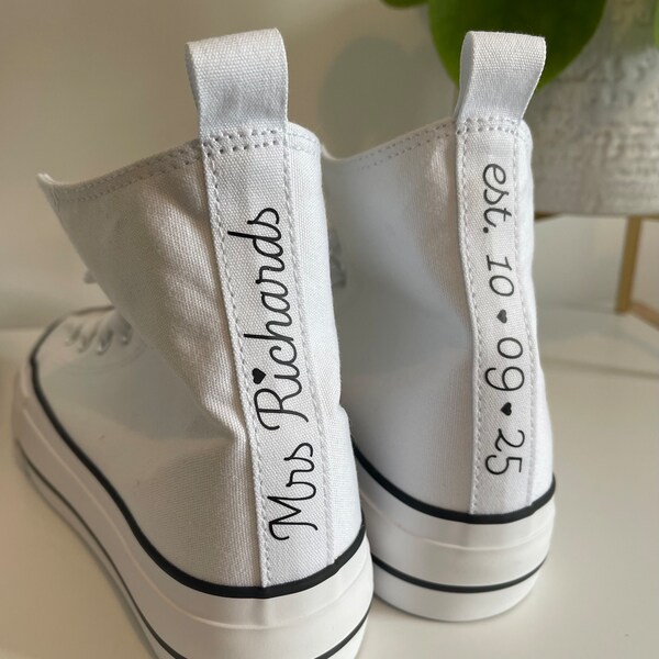 personalised wedding trainers