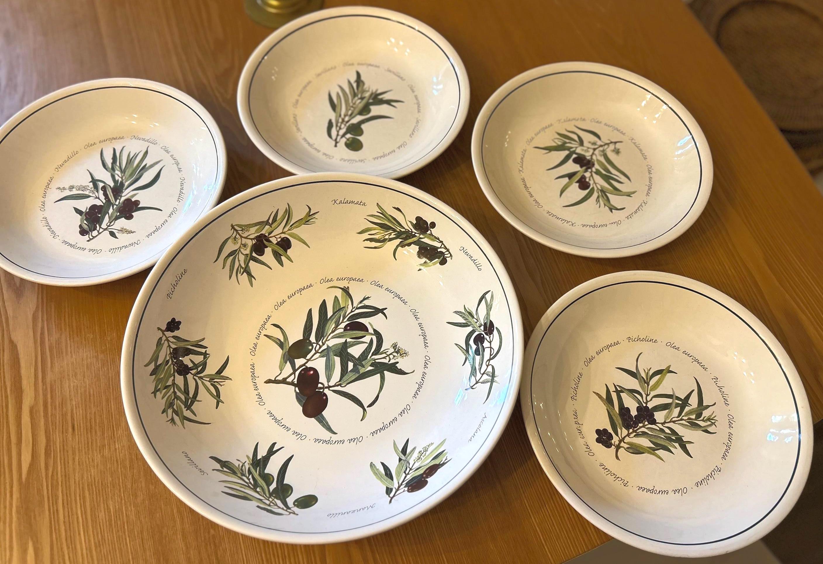 Williams Sonoma 大皿　イタリア製ハンドペイント WIlliams Sonoma Hand Painted Olive Vista 14 