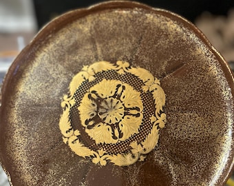 Vintage Mid Century Gald George Briard Large Serving Ceramic Serving Plate