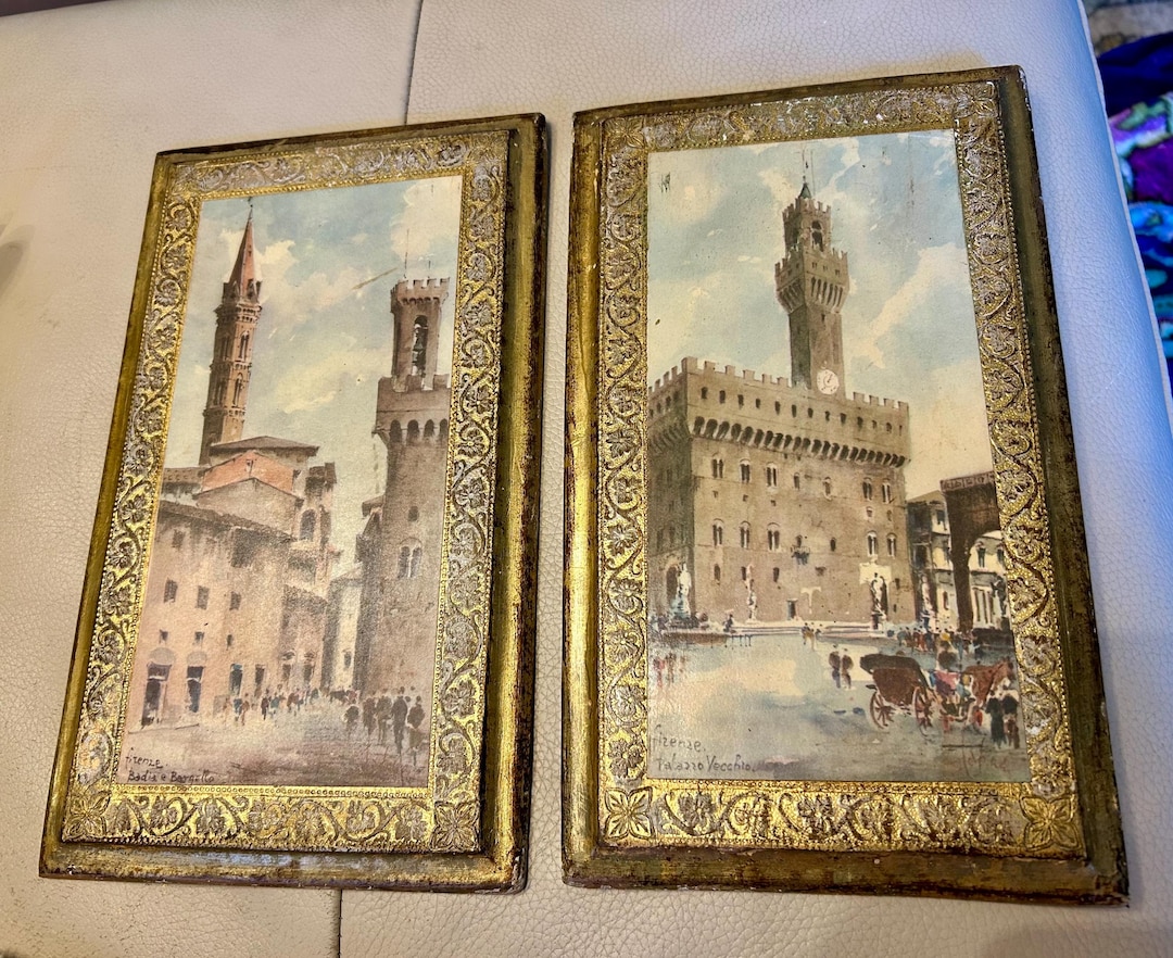 Vintage Florentine Gilt Wood Wall Plaques Set of 2 – Florence Italy ...