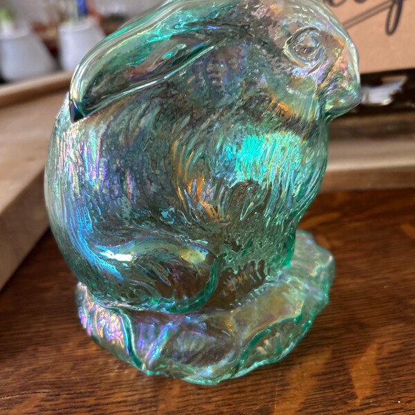 Fenton Glass Bunny - Etsy