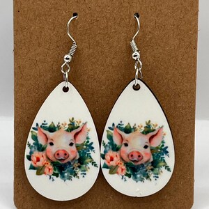 Pig Teardrop Earrings