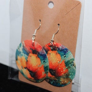 Faux Leather Sparkle Earrings