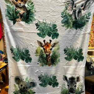 Jungle Animal Blanket: Personalized Soft Baby Blanket