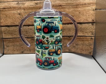 Tractor Metal 12oz Sippy Cup