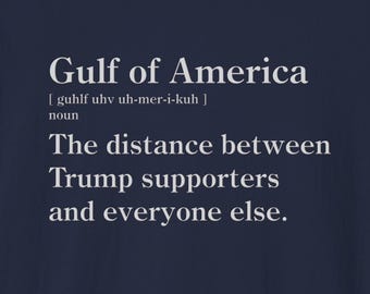 Gulf of America Definition T-shirt - Funny Political Satire Tee - Witty Social Commentary Gift - Sarcastic Political Divide Humor