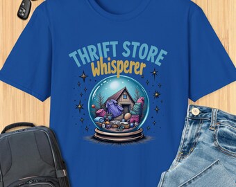 Kringloopwinkel Whisperer Magic Blue Orb Thrifting T-shirt